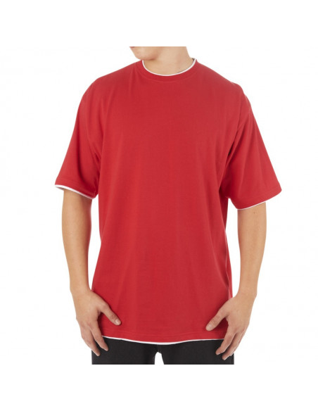 Townz Long Tee red white