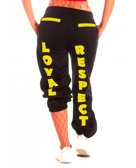 Pitbos Respect & Loyalty Sweatpants Blue N Yellow Womens