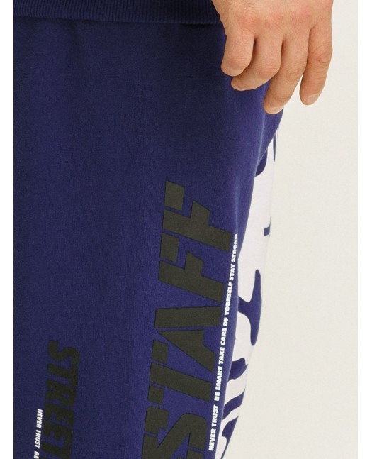 Amstaff Dog Logo Sweatpants Blue