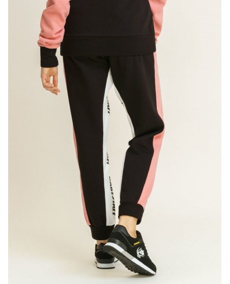 Babystaff dog logo Sweatpants BlackWhiteNPink