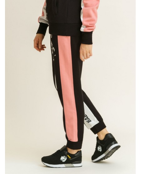 Babystaff dog logo Sweatpants BlackWhiteNPink