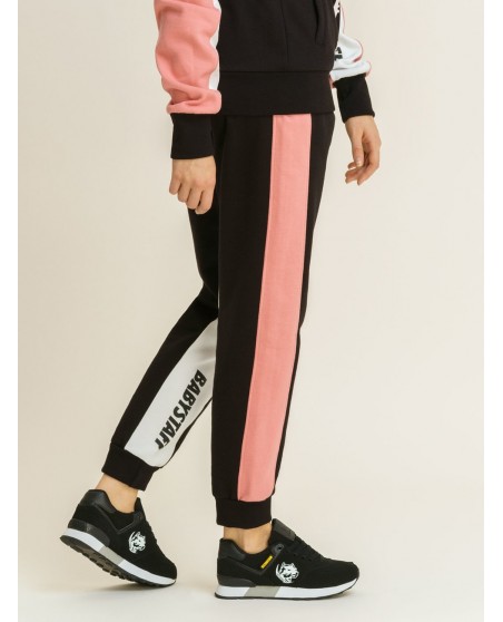 Babystaff dog logo Sweatpants BlackWhiteNPink