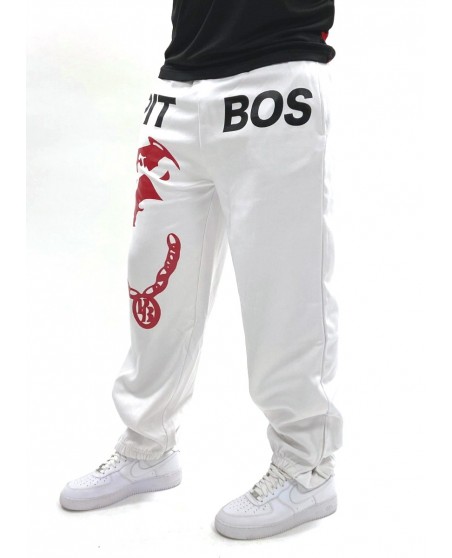 Pitbos Respect & Loyalty Sweatpants WhiteNBlack