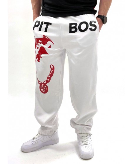 Pitbos Respect & Loyalty Sweatpants WhiteNBlack