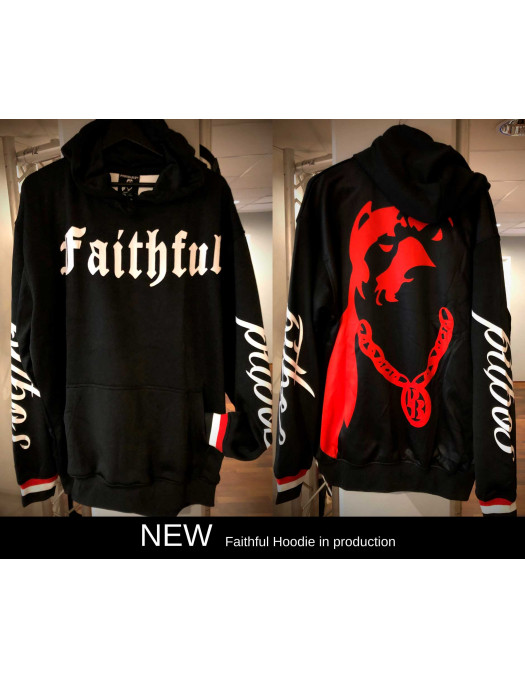 Faithful Dog Hoodie by Pitbos Black