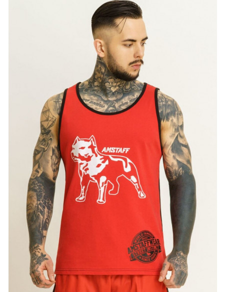 Sporty Tanktop RedNBlack by Amstaff