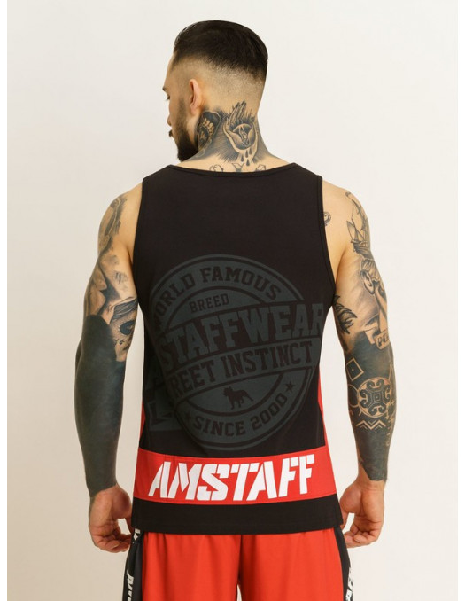 Sporty Tanktop RedNBlack by Amstaff