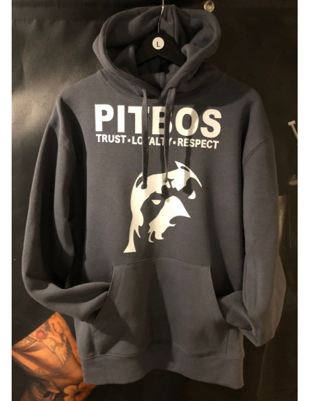 Logo Hoodie GreykNWhite by Pitbos