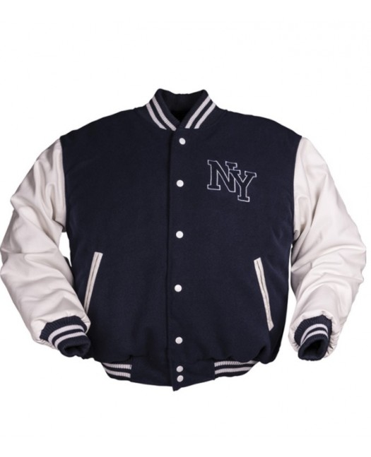 N.Y. Baseball Jacket Navy / White