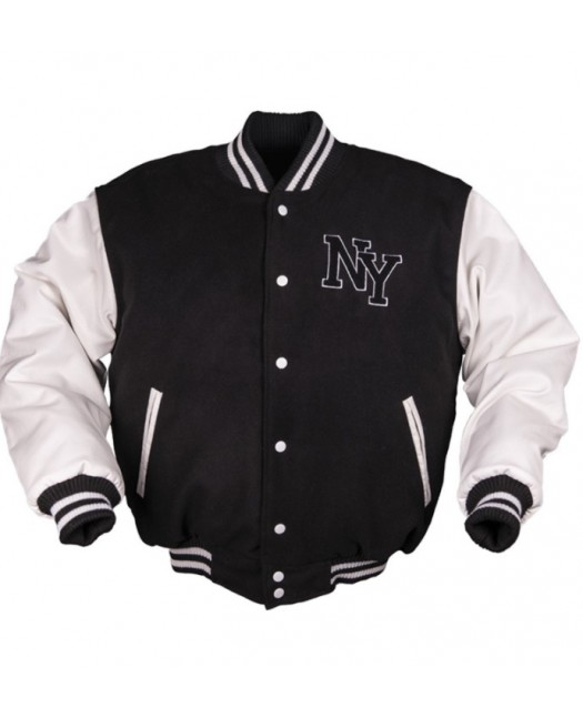 N.Y. Baseball Jacket Black / White