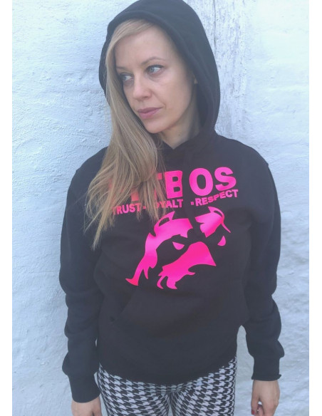 Logo Hoodie BlackNPink by Pitbos