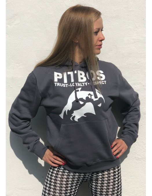 Logo Hoodie GreykNWhite by Pitbos