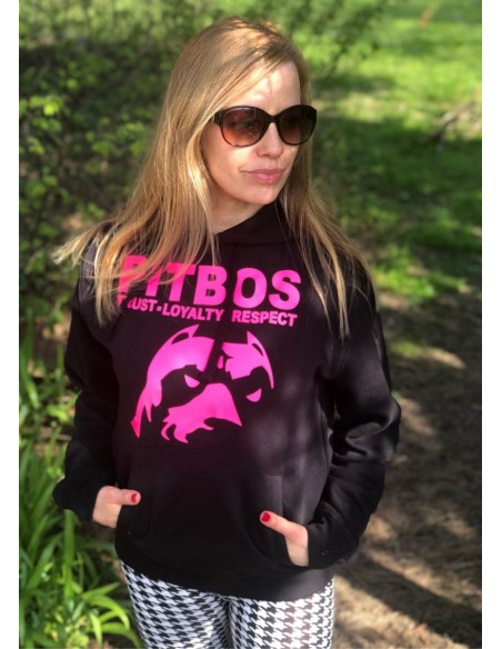 Logo Hoodie BlackNPink by Pitbos