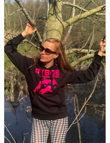 Logo Hoodie BlackNPink by Pitbos