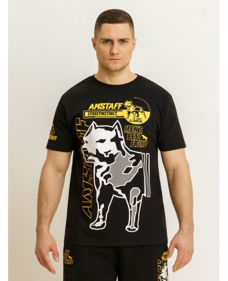Street Instinct Best Friend T-Shirt Black by Amstaff