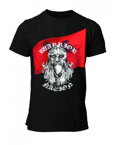 Warrior Nation T-Shirt Black by Nordic Worlds Premium Cotton