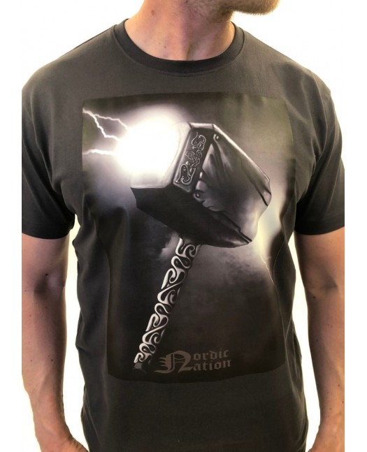 Thors Hammer T-Shirt Grey by Nordic...