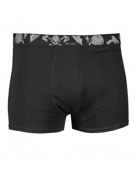 2 Pack Boxer Shorts Skull Black by Tech Wear
