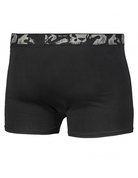 2 Pack Boxer Shorts Skull Black by Tech Wear