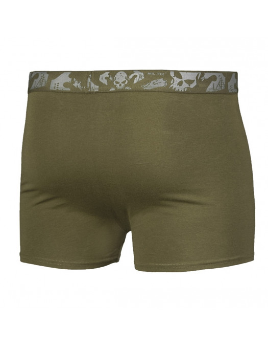 2 Pack Boxer Shorts Skull Olive by...