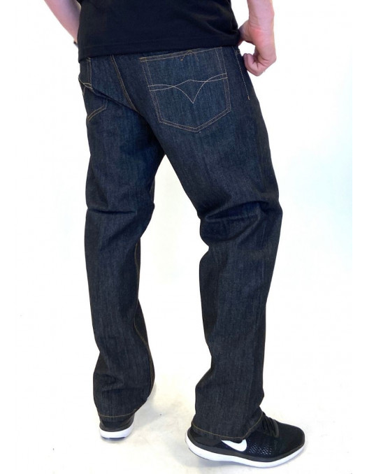 Classic Denim Jeans Raw Black Baggy