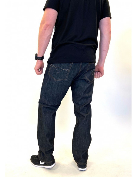 Classic Denim Jeans Raw Black Baggy