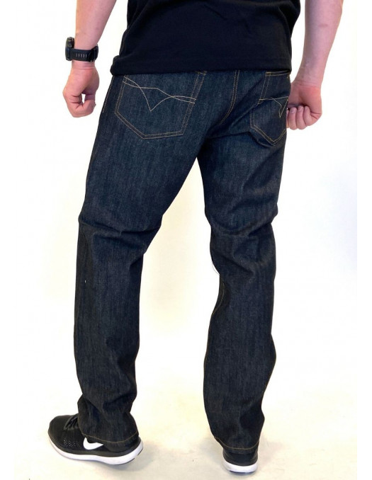 Classic Denim Jeans Raw Black Baggy