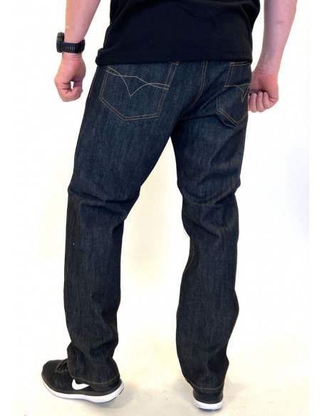 Classic Denim Jeans Raw Black Baggy