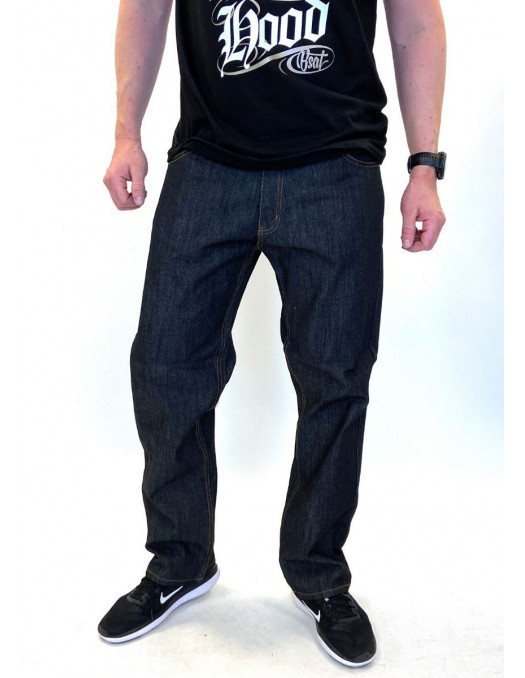 Classic Denim Jeans Raw Black Baggy