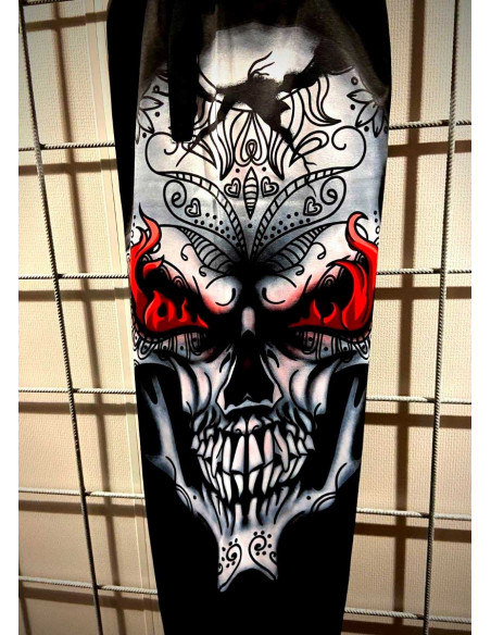 BSAT Skull On Fire Sweatpants Black