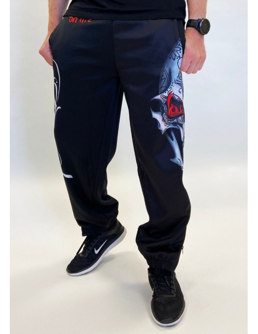 BSAT Skull On Fire Sweatpants Black