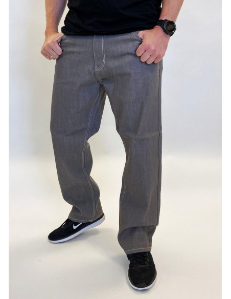 Classic Denim Jeans Grey Baggy