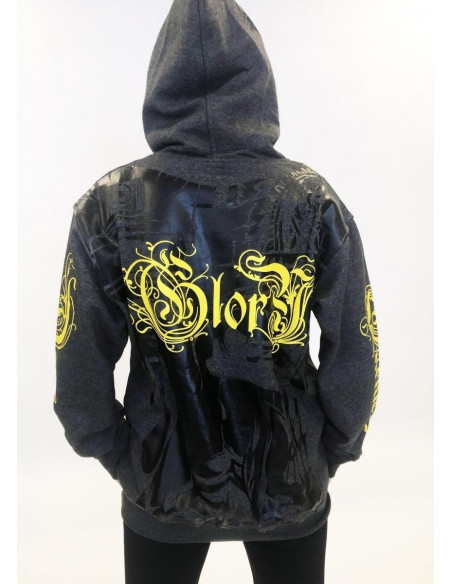 BSAT Darkness Glory Graffitti Hoodie Charcoal Grey