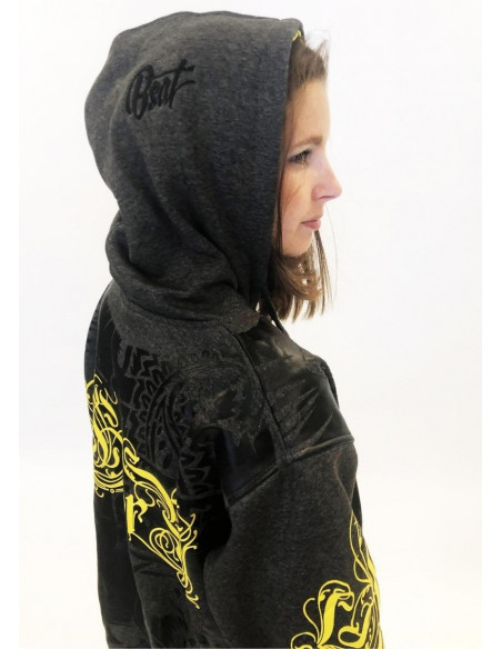 BSAT Darkness Glory Graffitti Hoodie Charcoal Grey