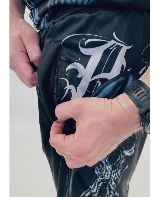 Dark Praying Skull Mesh Shorts by BSAT