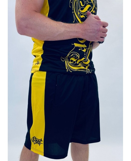 Glory Mesh Shorts BlackNYellow by BSAT