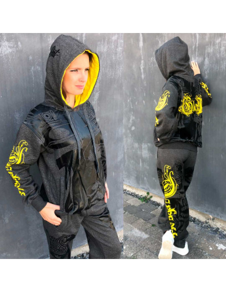 BSAT Darkness Graffitti Sweatpants Charcoal Grey