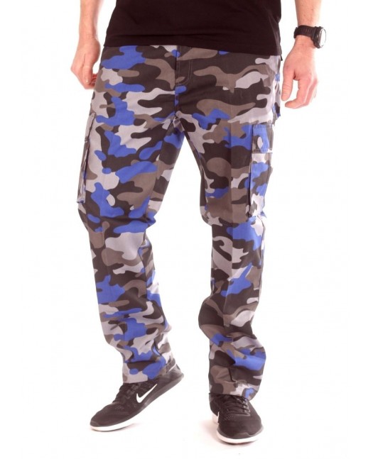 Access Cargo Pants Grey n Blue