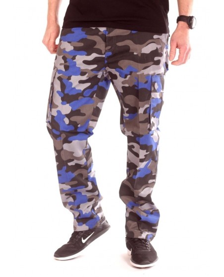 Access Cargo Pants Grey n Blue