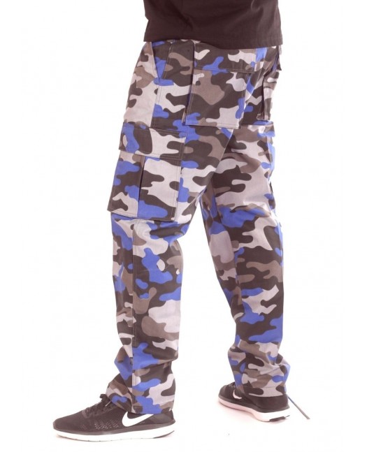 Access Cargo Pants Grey n Blue