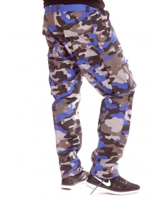 Access Cargo Pants Grey n Blue