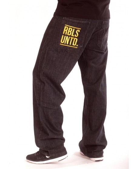 Plain Rbls Untd JeansBlackNGold