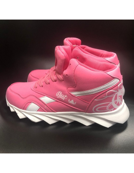 Skull Race Sneakers PinkNWhite by BSAT