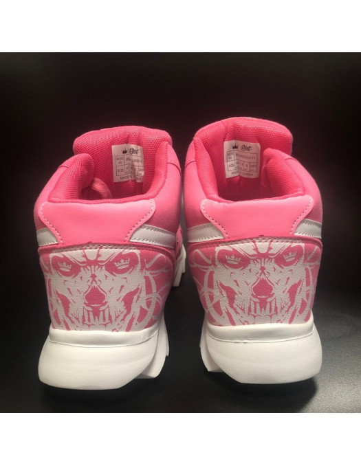 Skull Race Sneakers PinkNWhite by BSAT