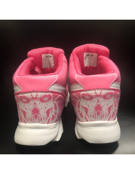 Skull Race Sneakers PinkNWhite by BSAT