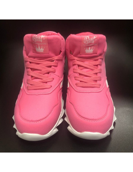 Skull Race Sneakers PinkNWhite by BSAT