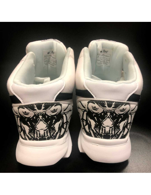 Skull Race Sneakers WhiteNBlack by BSAT