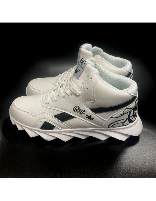 Skull Race Sneakers WhiteNBlack by BSAT