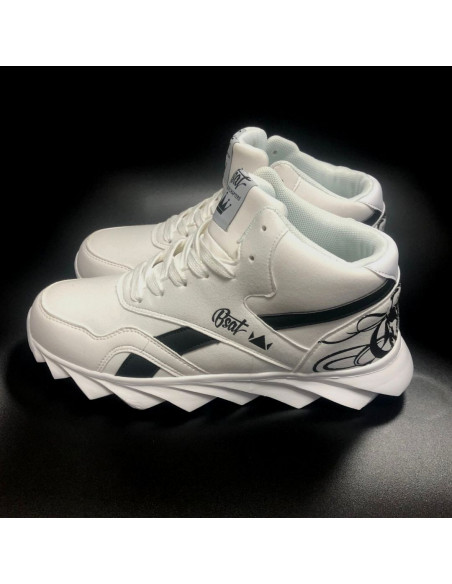 Skull Race Sneakers WhiteNBlack by BSAT