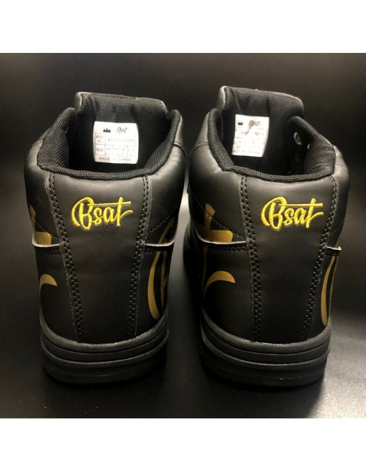 BSAT Logo Sneakers BlackNGold